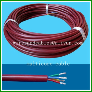 High Temperature 180degree 250degree Multicore Cable, Silicone Rubber Cable
