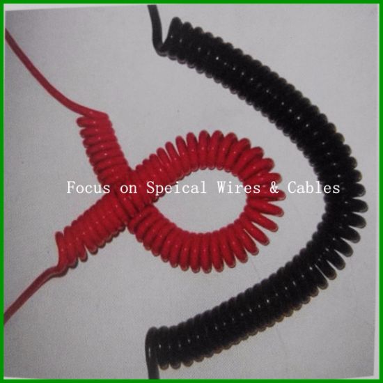 RoHS PVC PUR Coiled Spiral Cable for Electrical Appliance Equipment