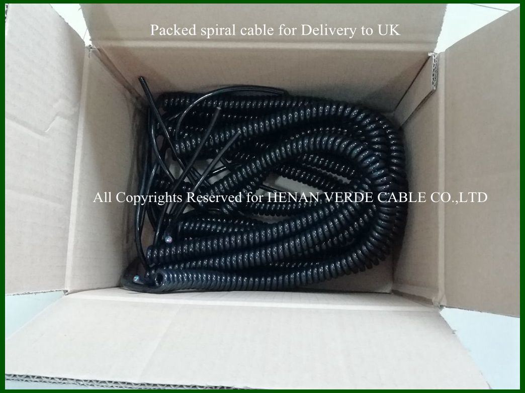 Multicore Super Flexible RoHS PVC Insulated PU PUR Spiral Coiled Electric Wire Cable