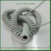 Oil Resistant UV Stable RoHS PVC PUR Spiral Coiled Wire Cable