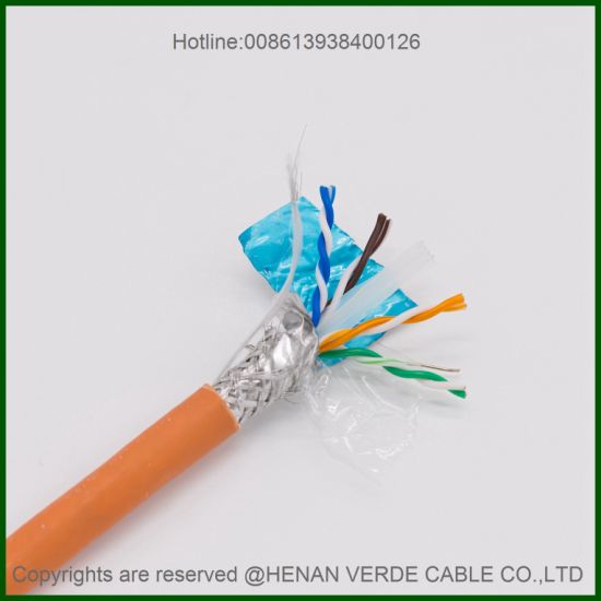 500MHz Twisted Pairs Shielded CAT6A Cat7 Signal Communication Network Cable