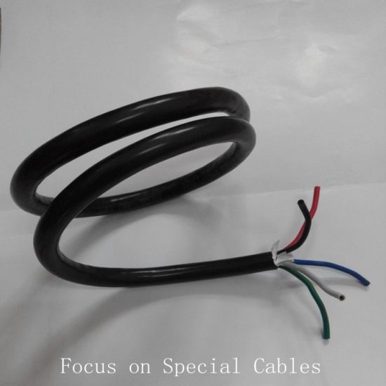 Easy Reeling Bending Flexible Copper Wire Industry RoHS PVC PUR Robot Electric Cable