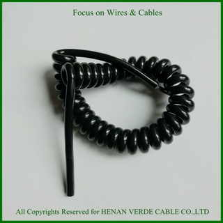 Poland UK Italy Customized Coiled Cable PUR Spiral Cable