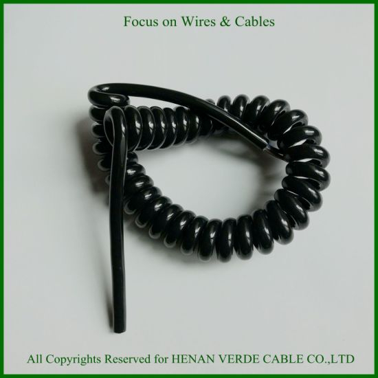 Poland UK Italy Customized Coiled Cable PUR Spiral Cable