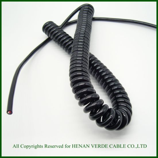 3core 5core 7core PVC PUR Coiled Spiral Electronic Cable