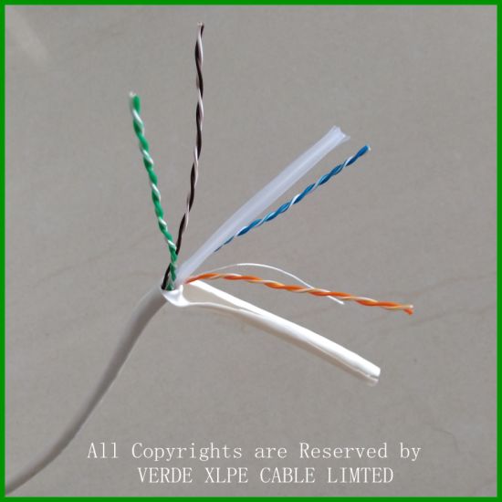 AWG23 HDPE Insulation RoHS PVC Sheathed UTP FTP Shield CAT6 LAN Cable