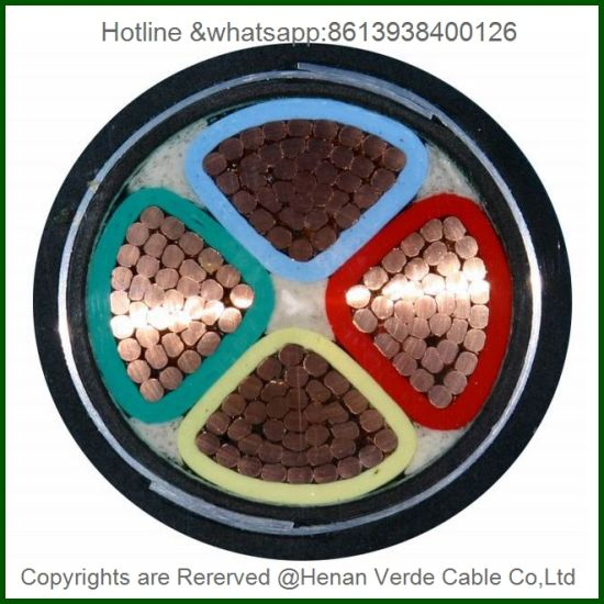 0.6/1kv 4core X185mm XLPE PVC Insulated Flame Resisant Sheath Sta Swa Armored Electric Power Cable