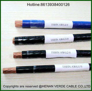 0.6/1kv Fire Resistant AWG #1/0 #2/0 Nylon Coated Building Household Cable Thhn Wire
