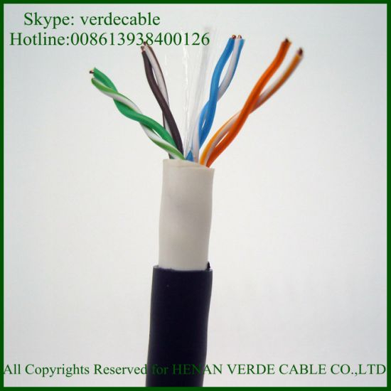 Super Net UTP FTP Customized 4Paris Copper Conductor Cat5e Network Cable for Indoor and Outdoor