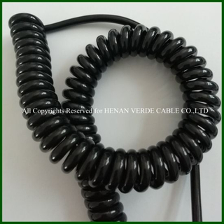 High Flexible PVC PUR Spiral Wire Coiled Cable