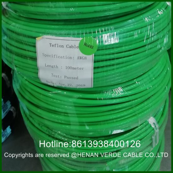 High Temperature AWG 10 12 14 18 AWG20 PTFE PFA Tinned Silver Plated Copper Electric Teflon Wire for Electronic Equipment