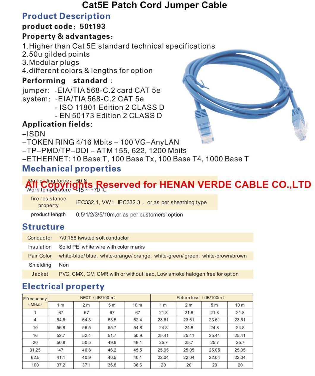 UTP Cat5e CAT6 Network Communication Computer Patch Cord Cable