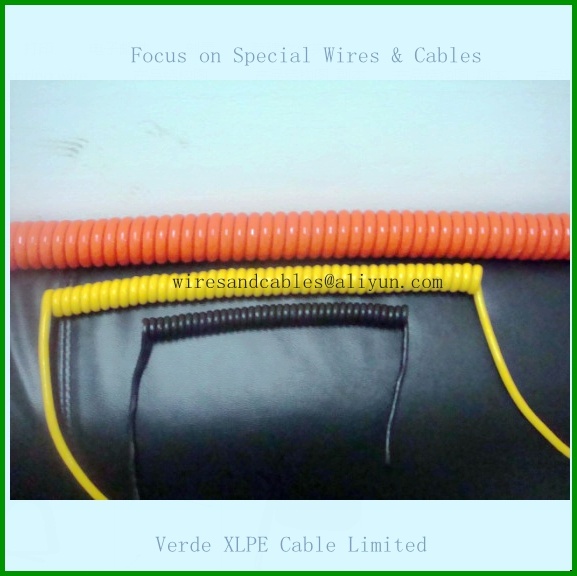 Hot Sale Germany UK Multicore Electronic Spring Coiled Wire PU PUR Spiral Cable