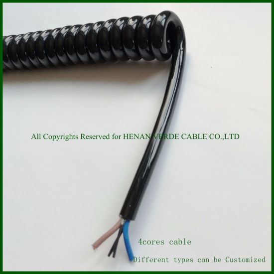 Multicore 3cores 5cores 6cores PUR Electric Cables Coiled Spiral Wire Cable