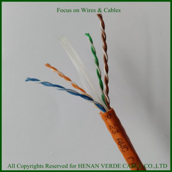 AWG Size Customized 550MHz UL RoHS Network Communication Cat5e CAT6 Cable