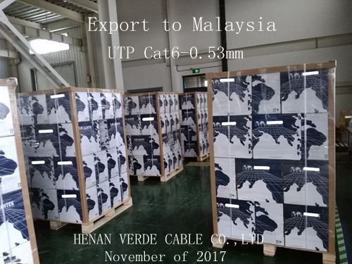 AWG23 HDPE Insulation RoHS PVC Sheathed UTP FTP Shield CAT6 LAN Cable