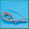 2core 4core 5core Super Flexible PVC PUR Coiled Wire Spiral Cable for 12A 15A Current