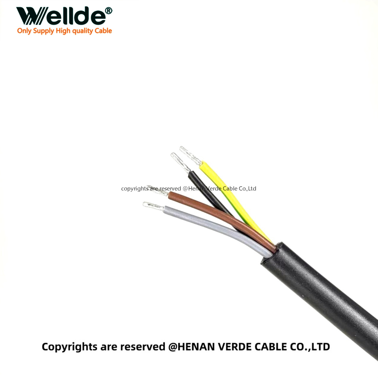 4x0.75mm² spiral power cable in coiled form