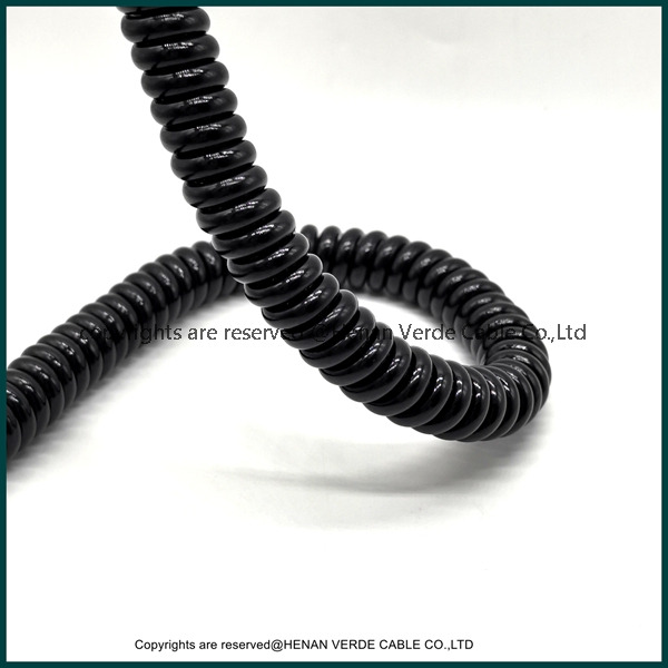 4 core spiral cable electric communication cable Outdoor Retractable Cable