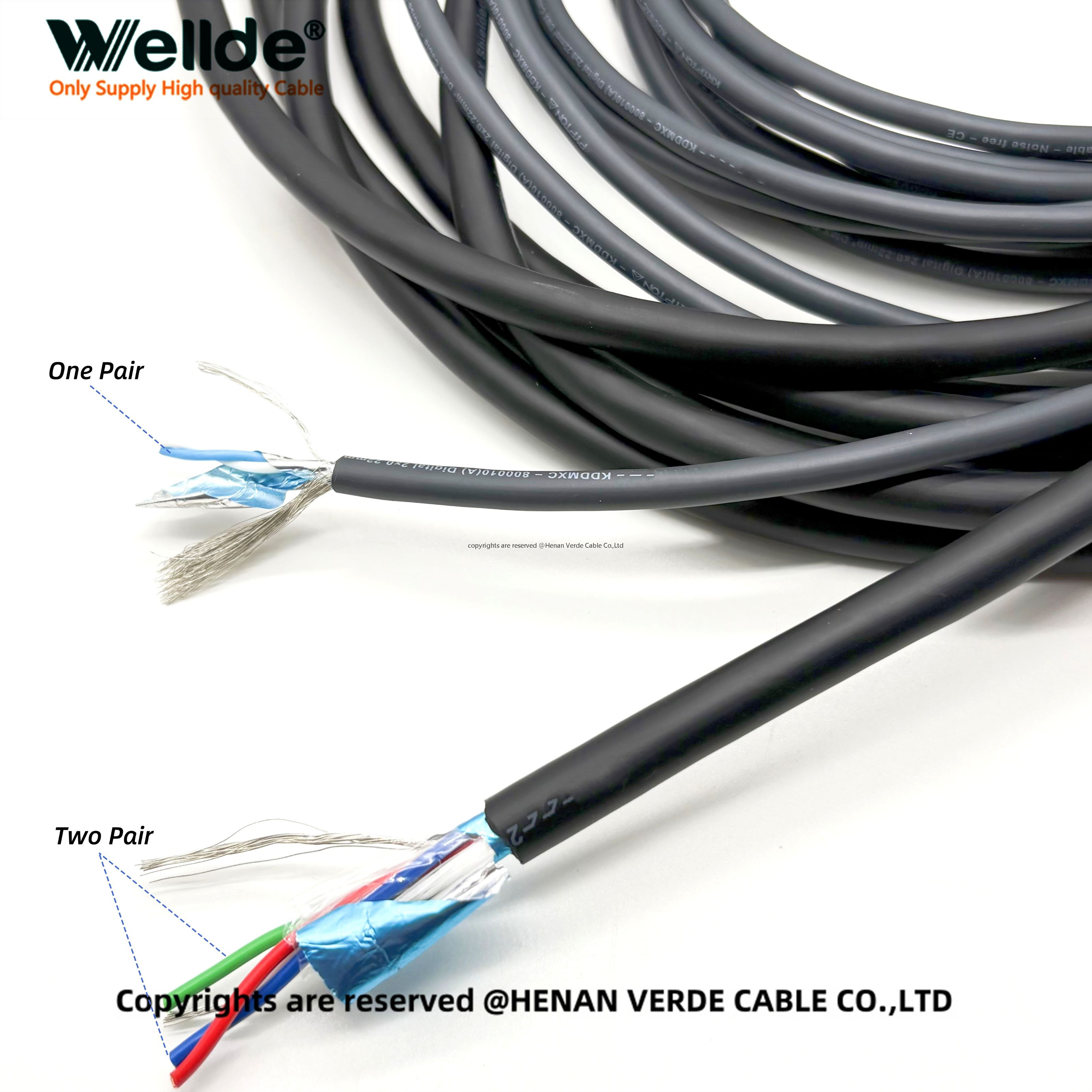 2 Pair DMX Shielded Control Cable For Stage Lighting