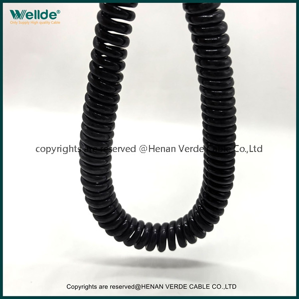 Coiled spiral Cable curly 6*0.12mm Available for OEM Projects Medical Equipment CAN bus signal Spring Cable