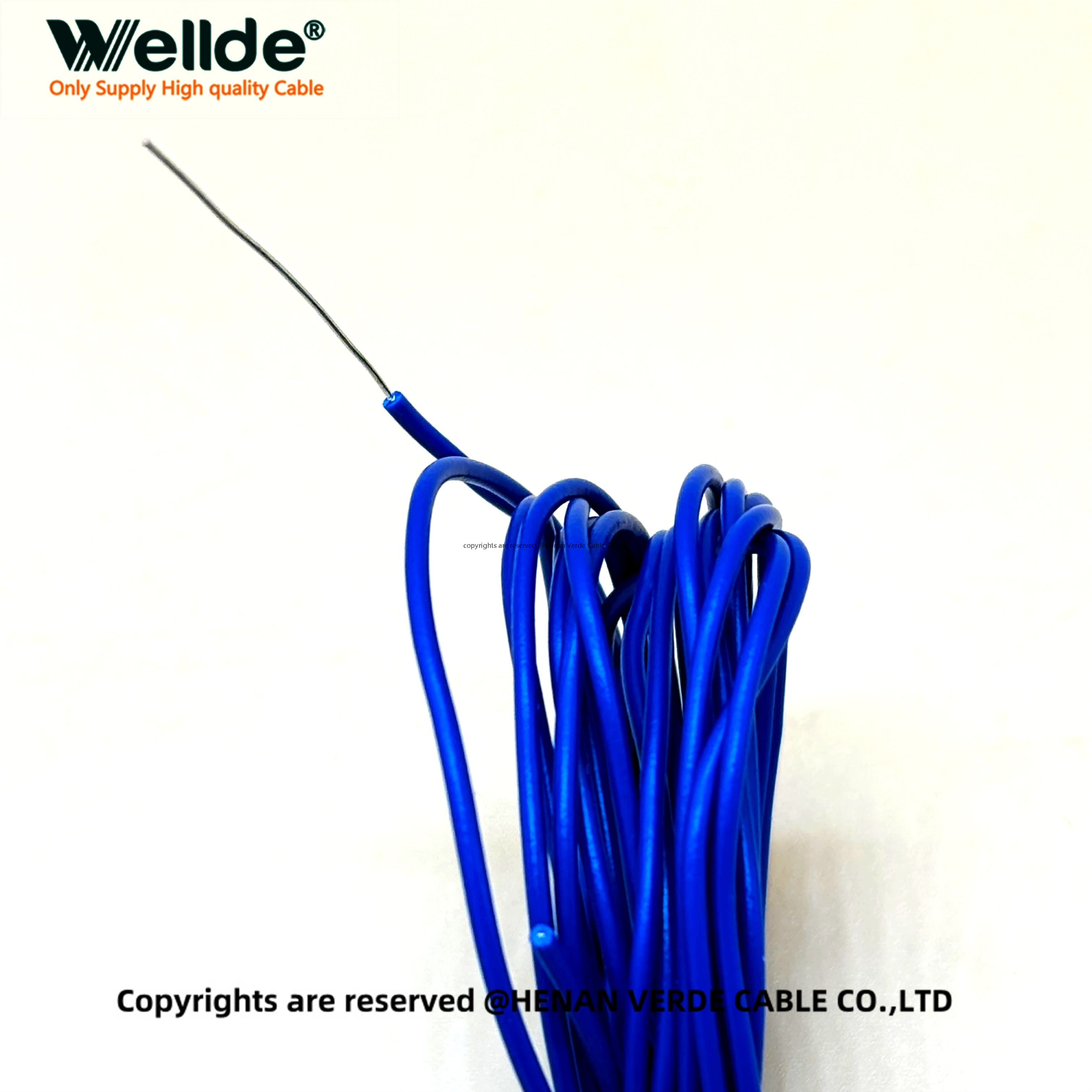 Bulk rolls of blue PVC insulated copper cable
