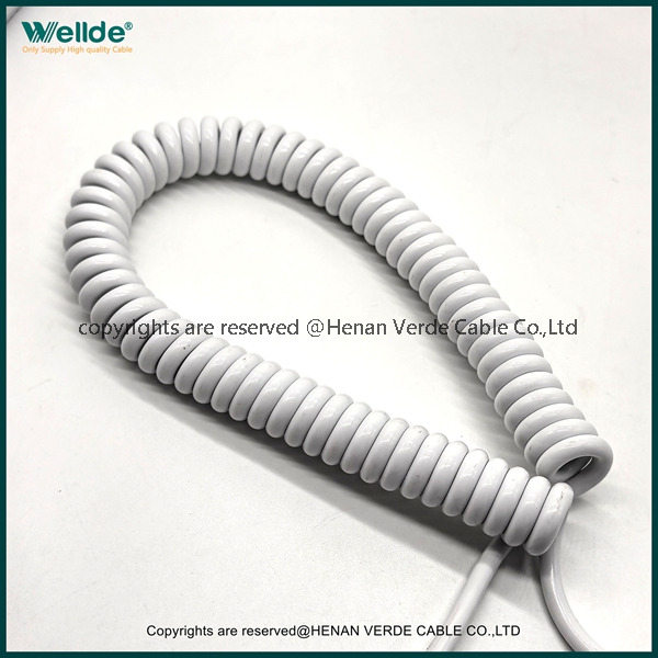 8-core 28AWG PUR Telescopic Spiral Cable Special Spring Connection Wire for Communication Equipment