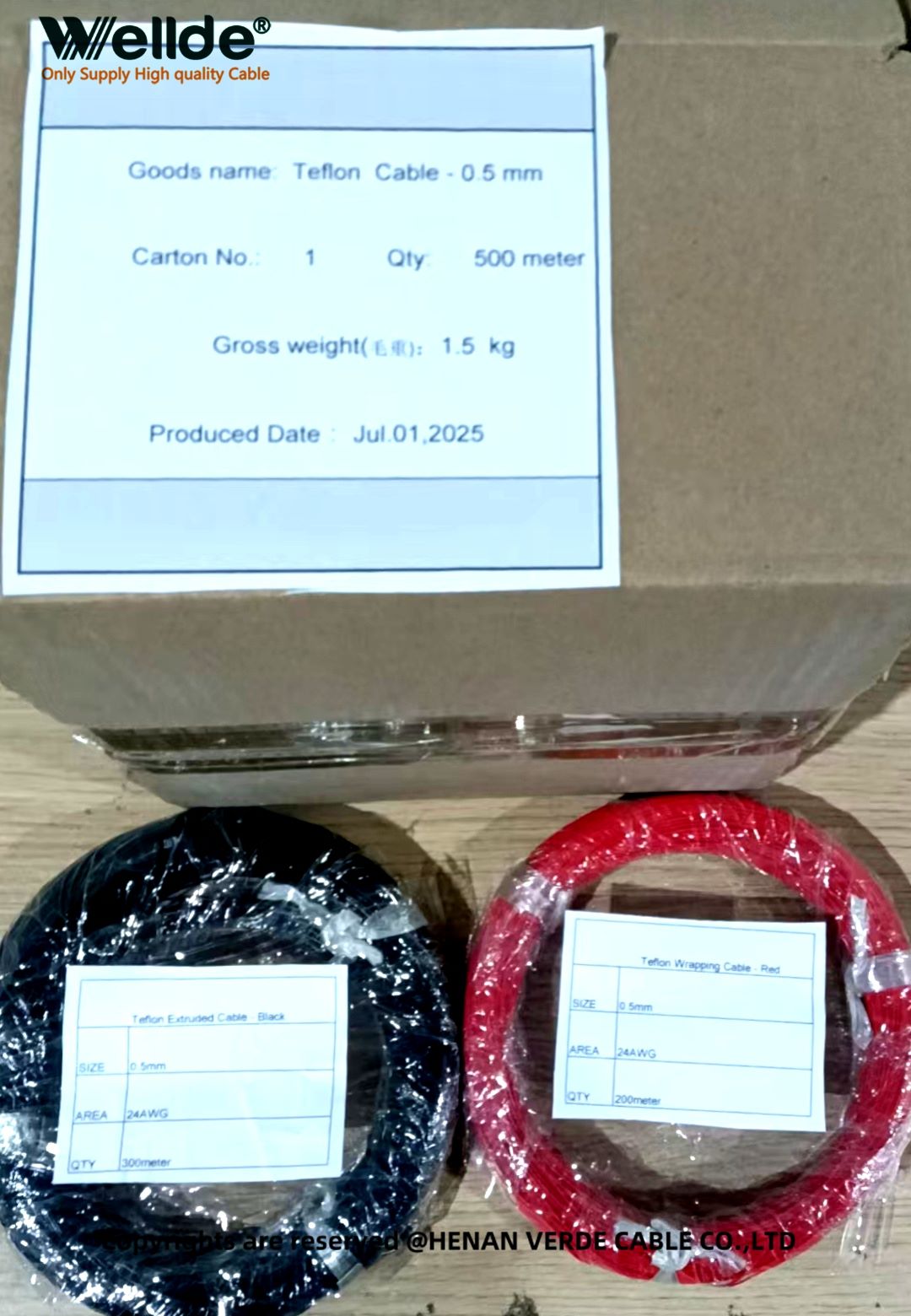 24 Gauge PTFE Wire for Automotive and Aerospace Wiring