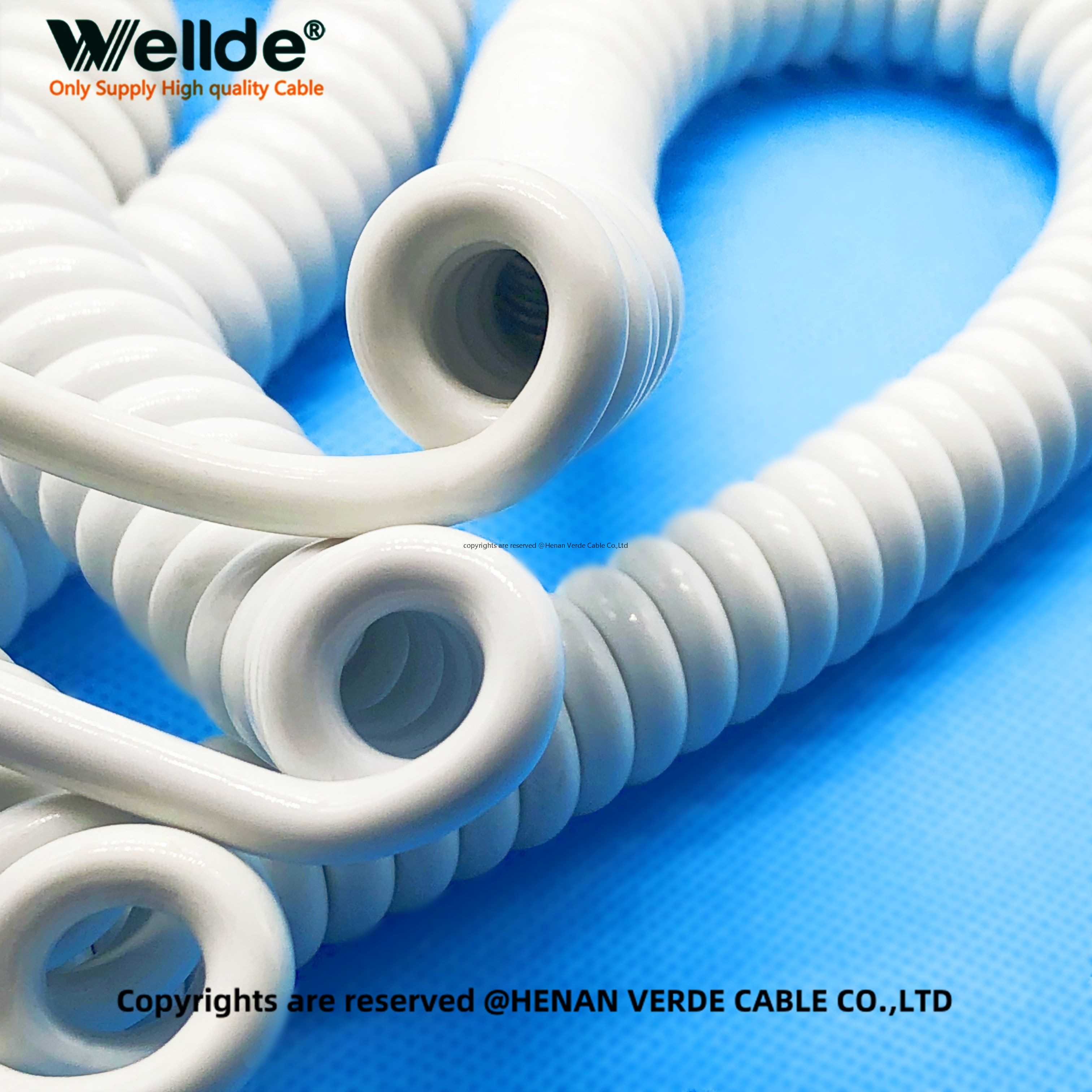 Retractable 8 Core Spiral Cable for Industrial Applications