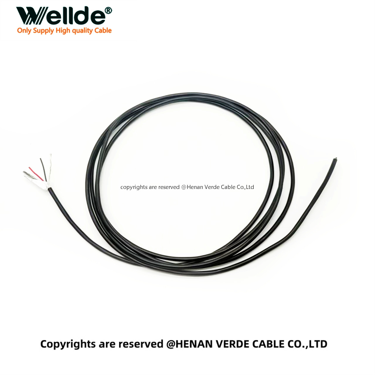 Flexible PVC control wire with aluminum foil shielding
