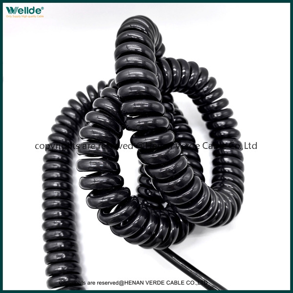 5 Core 1.0mm Coiled Spiral Cable High Quality Coiled Cable for Telephone