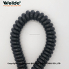 black PU jacket 3 wire spiral cable