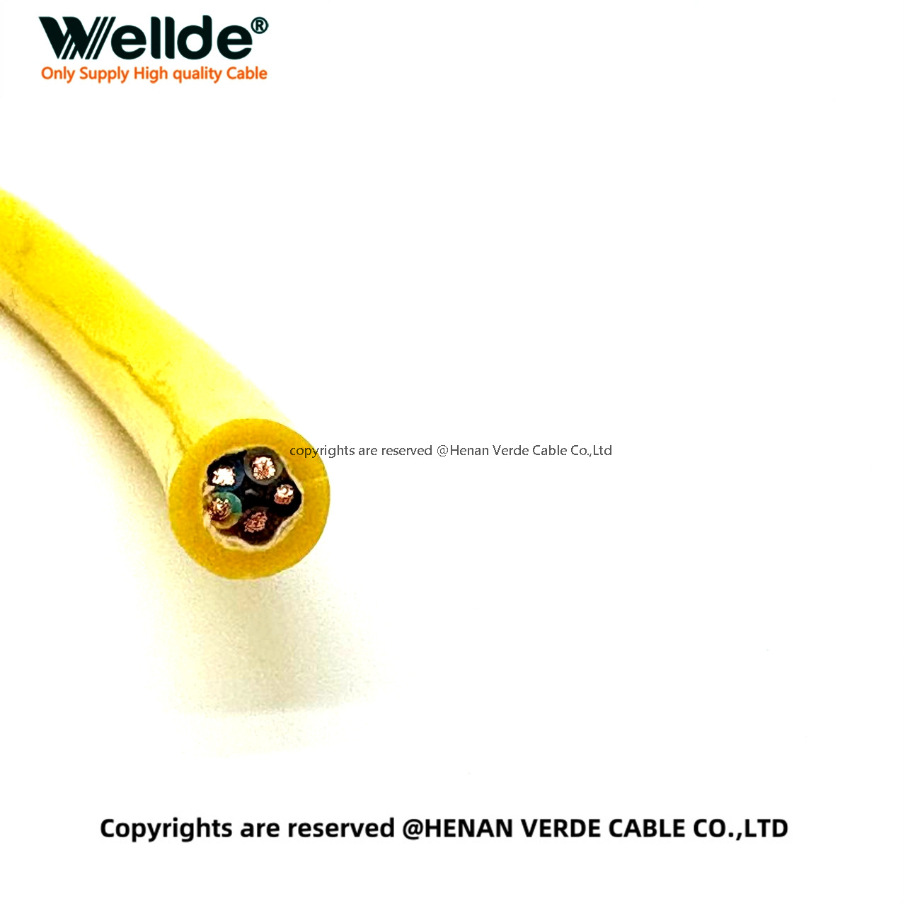 Stretchable PUR spiral power cable