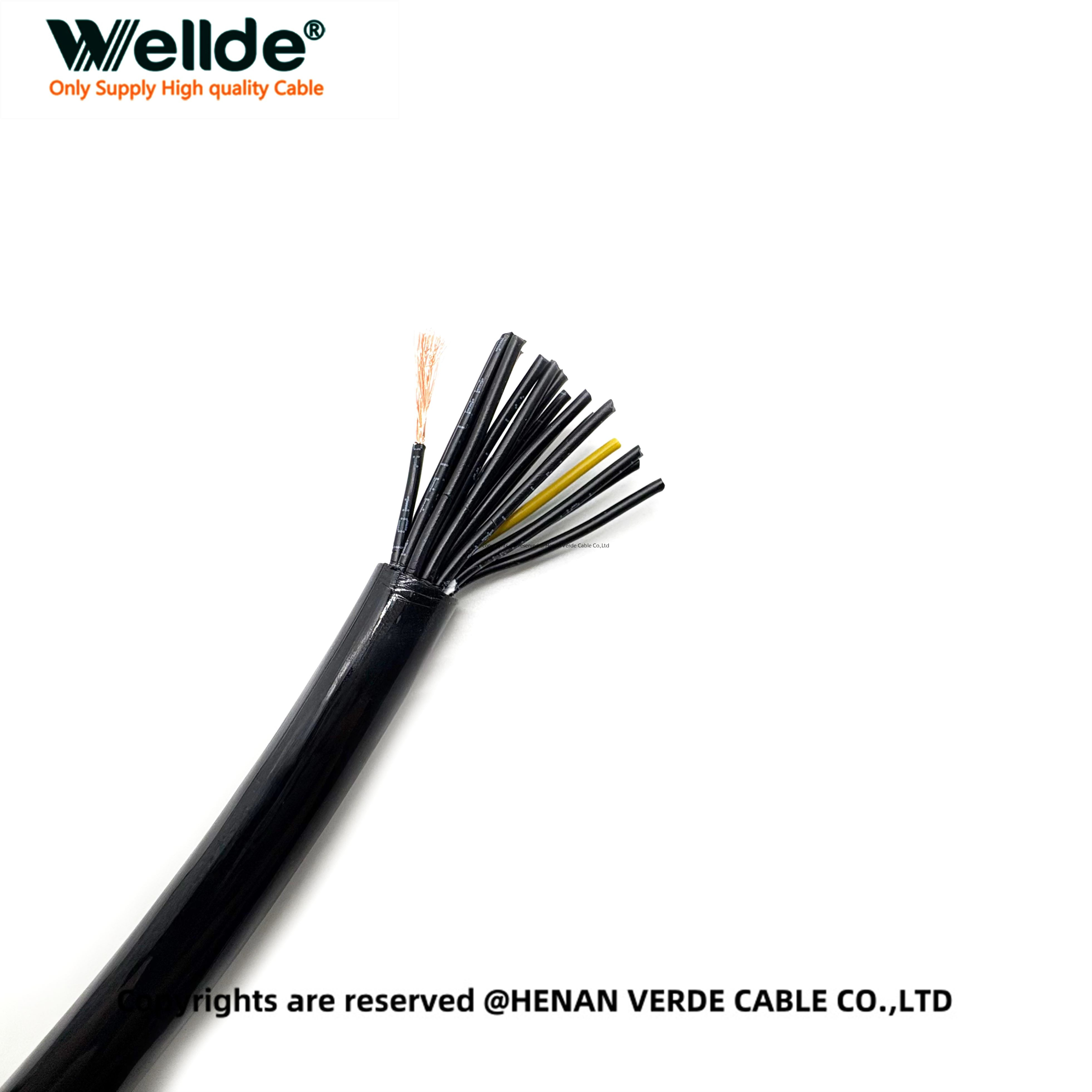 Unshielded multi-core spiral wire for diagnostic instruments