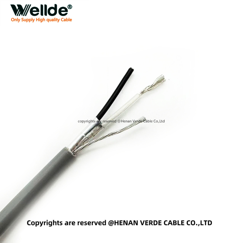 High-quality 18 AWG 2 core aluminum foil shielded control wire