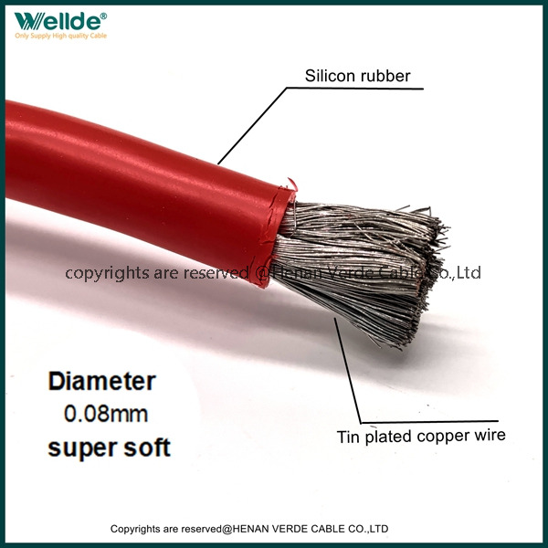 Multi-strand Tinned Copper Wire High Temp Silicone Rubber Cable