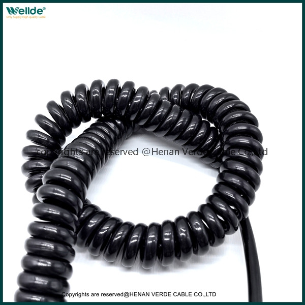 5 Core 1.0mm Coiled Spiral Cable High Quality Coiled Cable for Telephone