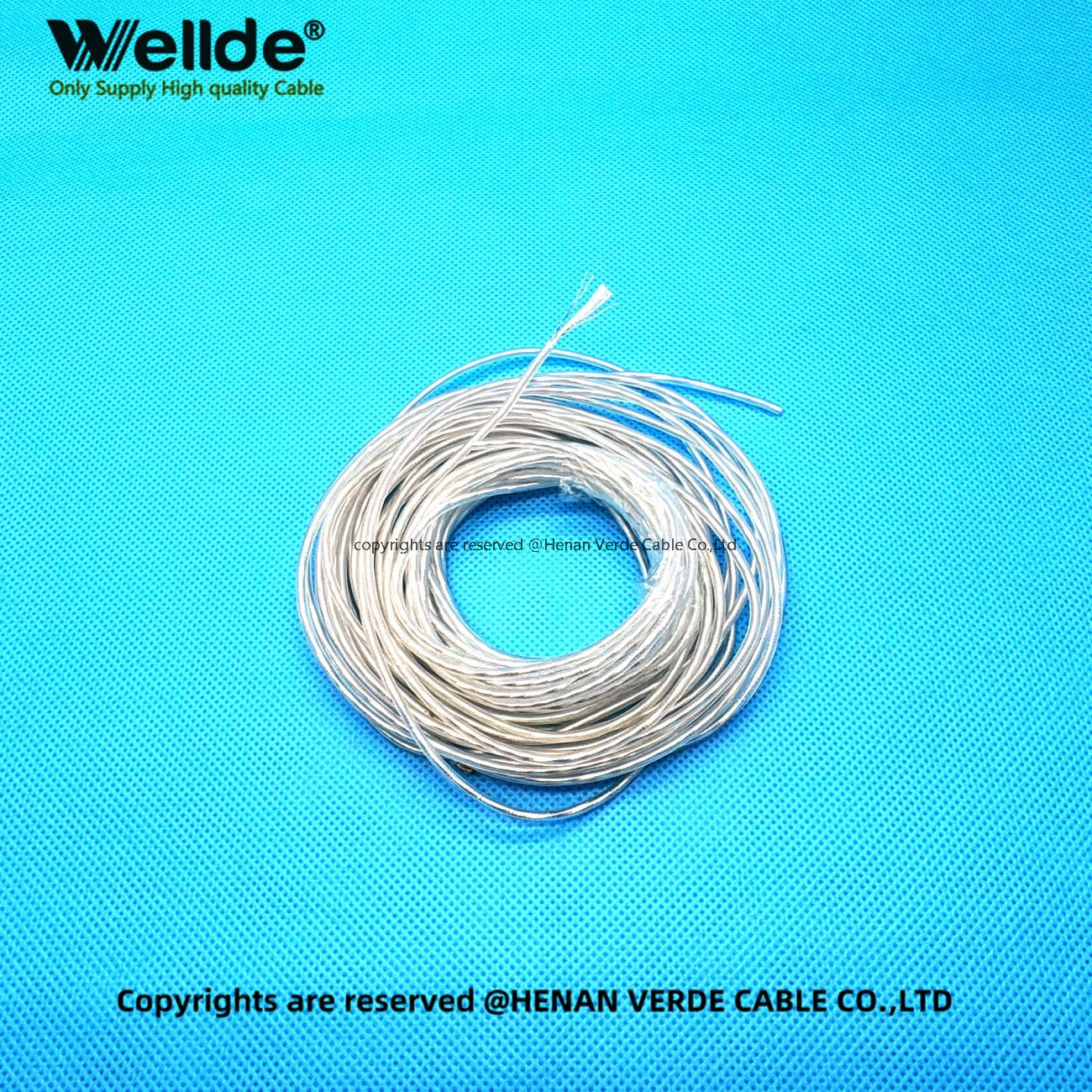 high frequency silk wrapped wire with silver conductor