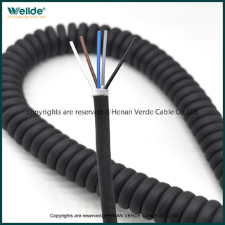Spiral Cable high quality coiled cable for truck automotive extension curly coiled cable telephone copper cable