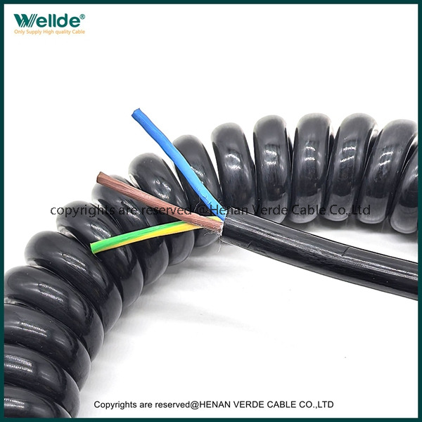 3 Core 1.0 Mm&sup2; 18AWG High Flexible Elastic Spiral Cable