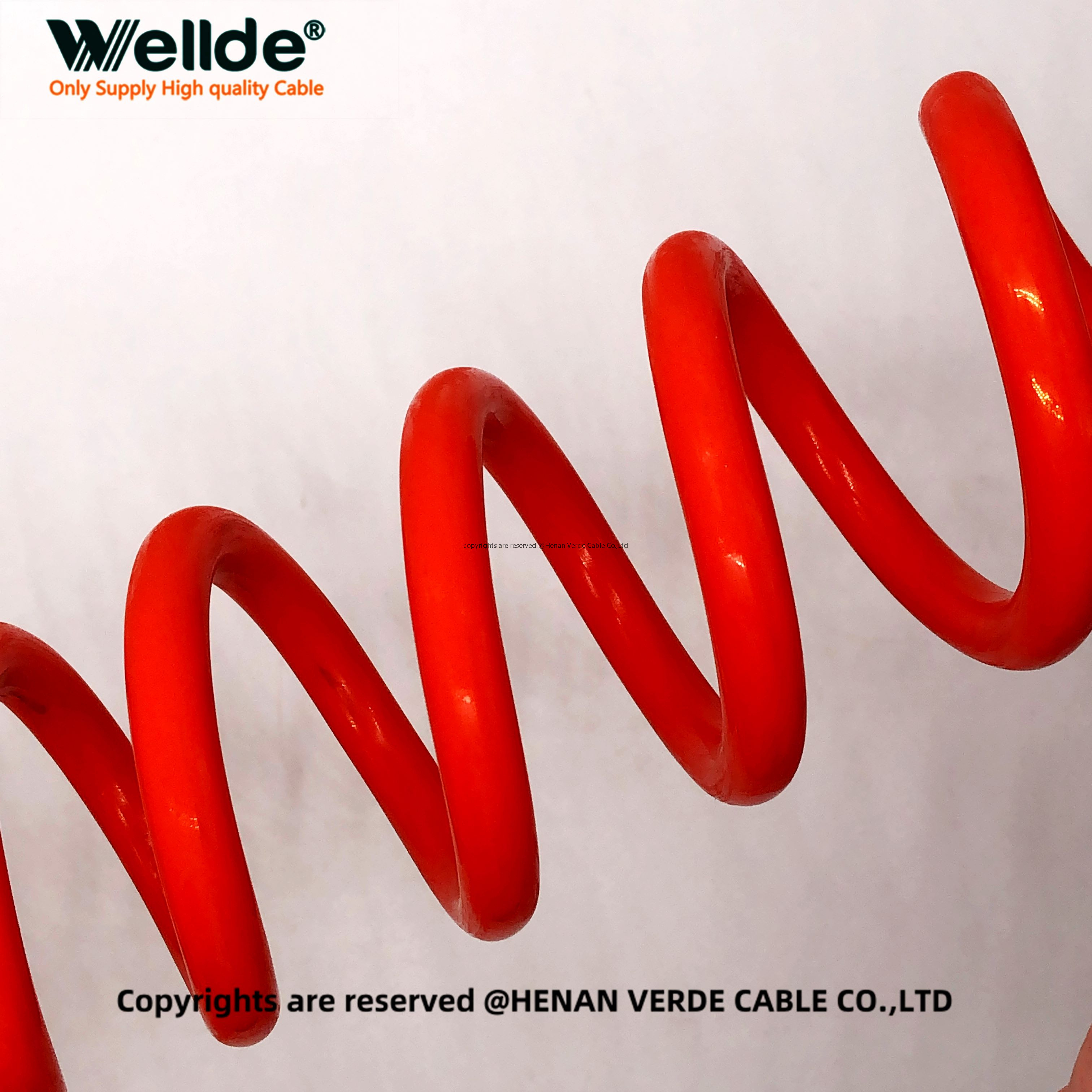 Durable PUR Sheath Coiled Cable for Automation Systems