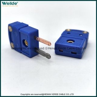 Blue T Type Thermocouplr Cable Connector Power Plug Cable Wholesale