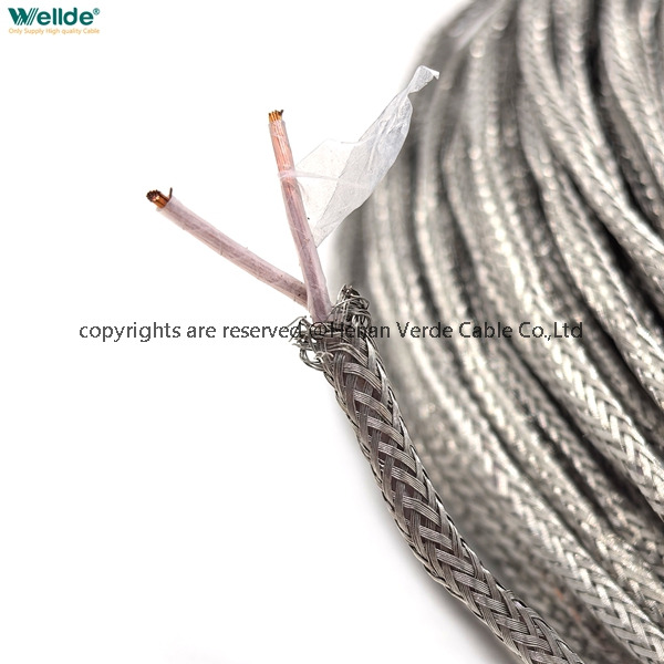 High Temperature 2 Core Twisted PTFE Shielded Signal Cable