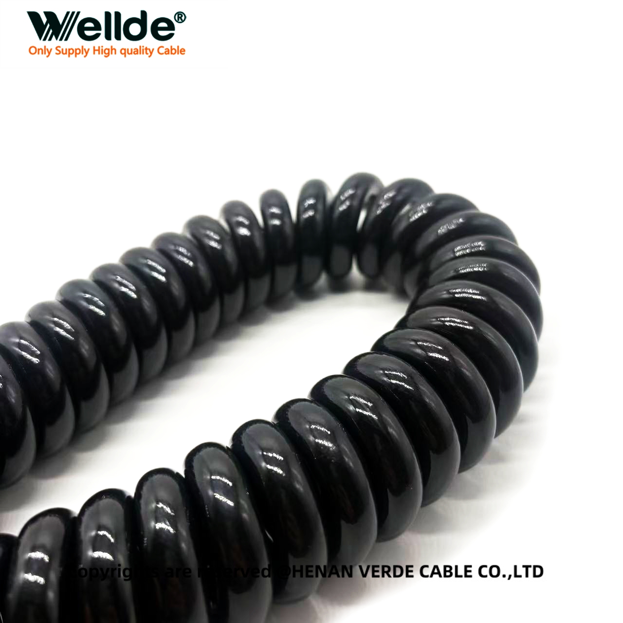 High-Elastic 3 core 2.5mm Spiral Power Cable for Machinery