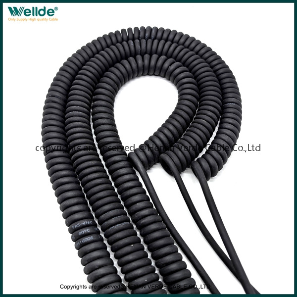 Spiral Cable high quality coiled cable for truck automotive extension curly coiled cable telephone copper cable
