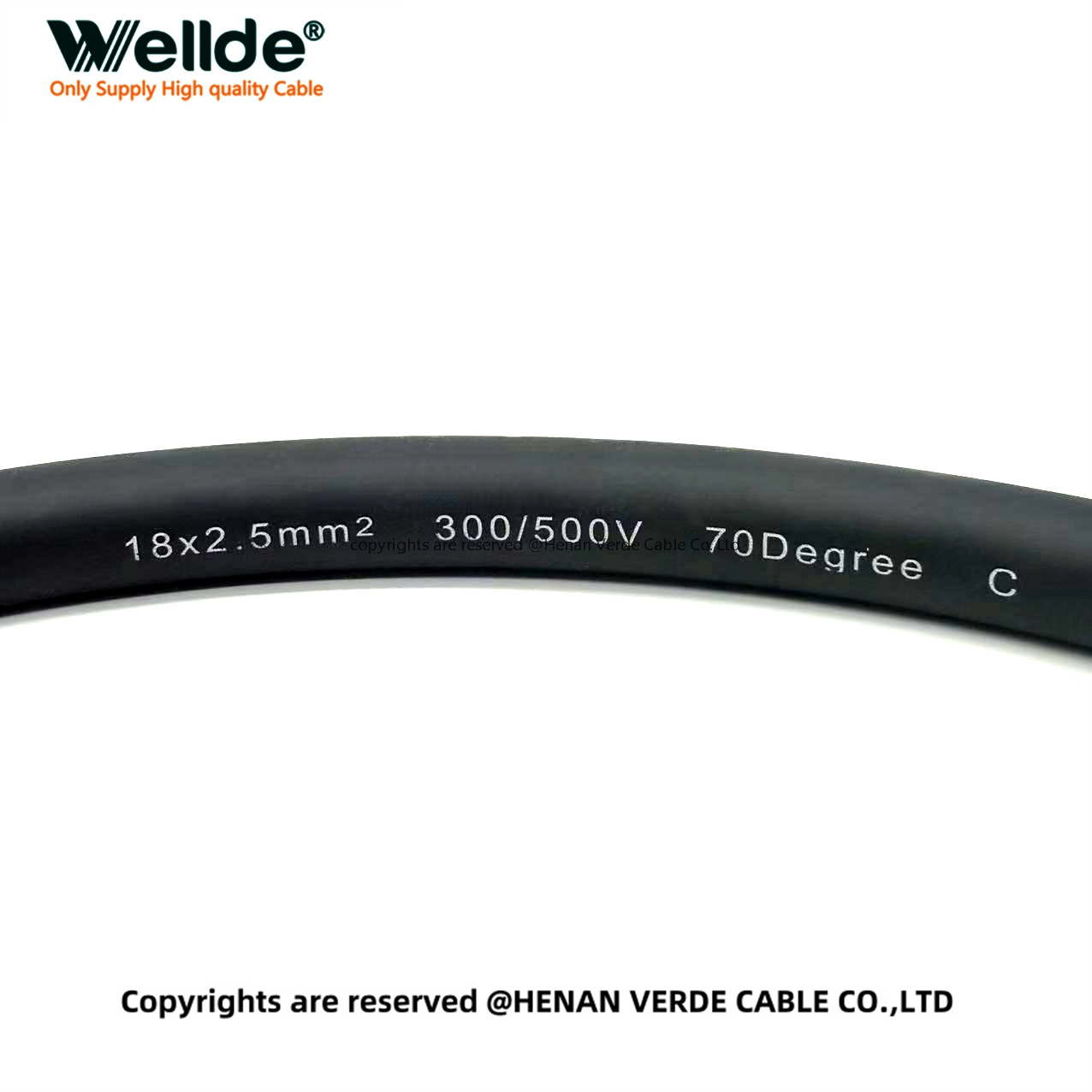 Durable copper conductor control cable