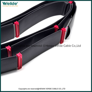 IDC Ribbon Cable Flat Ribbon With Heat Shrink Tube Sheath IDC Connector digital Black Heat Shrink Tubing Wire Harness L-Flat Cable UL2651