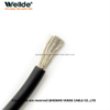 25mm² single-core silicone cable with tinned copper conductor and black jacket.