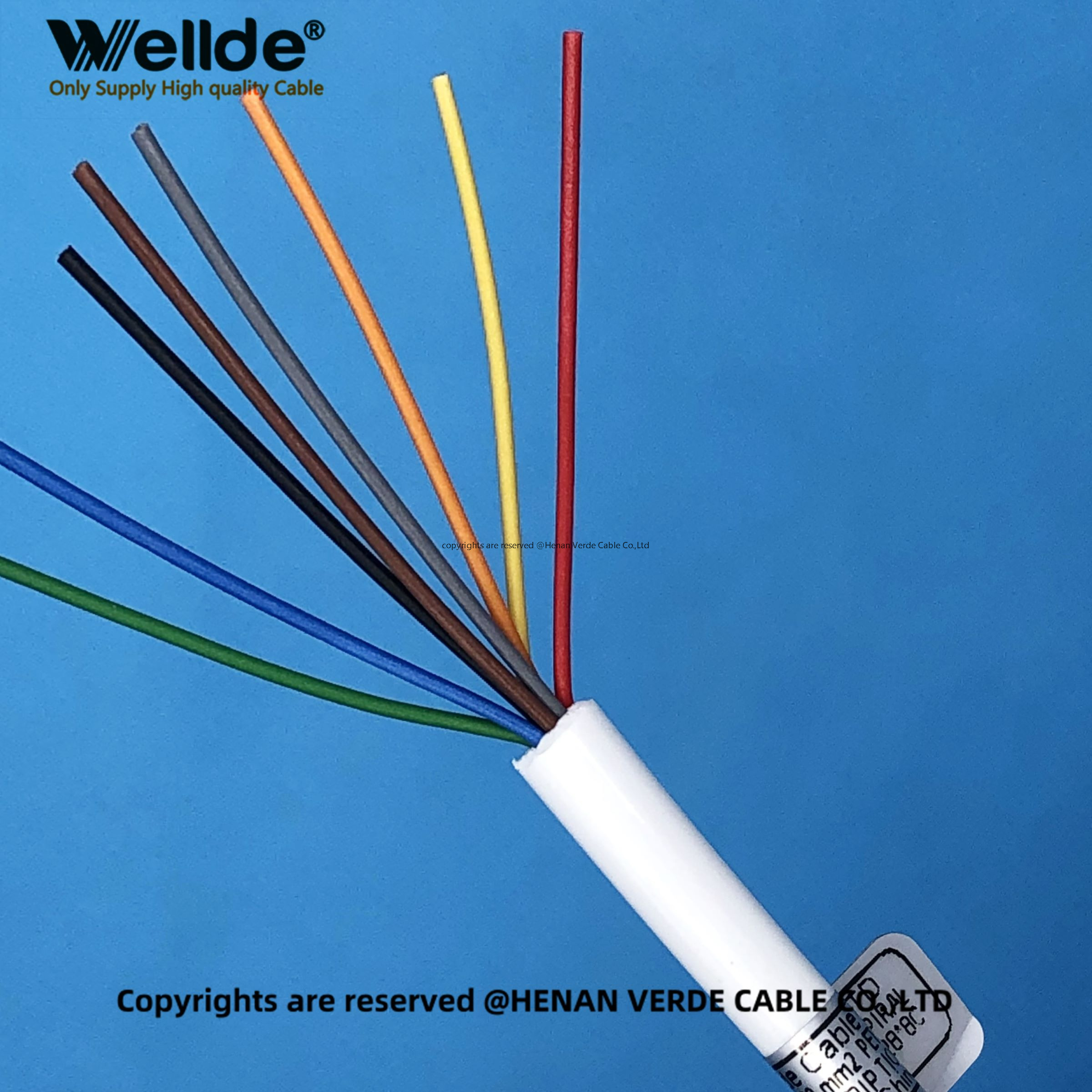 flexible 8 wire spiral cable for robotics