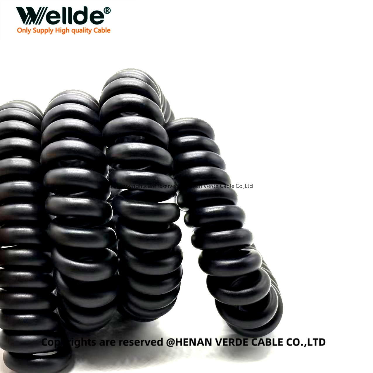 High-flex coiled cable for robotic systems